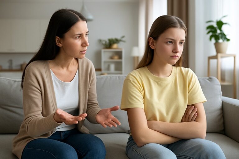 wsparcie nastolatka w rozmowie z rodzicem