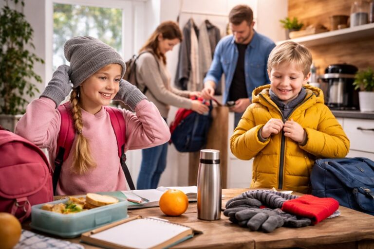poranki zimą bez nerwów podczas przygotowań dzieci do szkoły