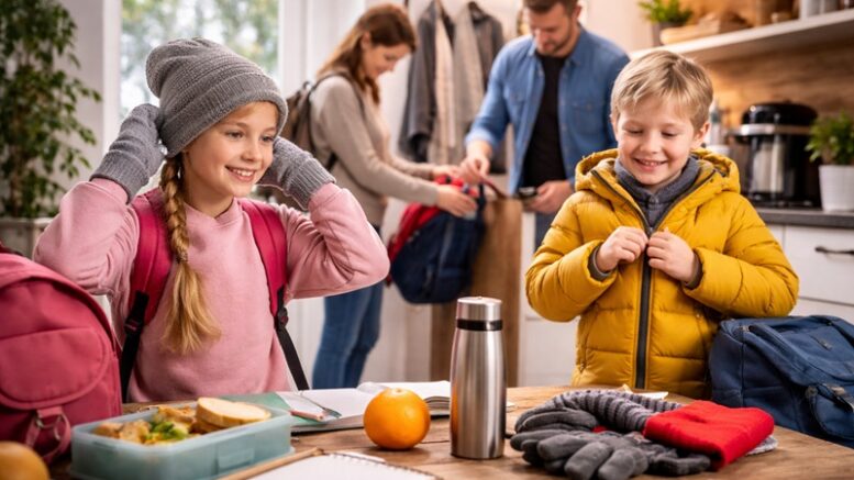 poranki zimą bez nerwów podczas przygotowań dzieci do szkoły